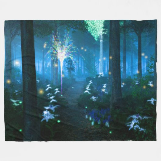Phantastes: Nacht in Fairy Land Fleece Deken (Voorkant (Horizontaal))