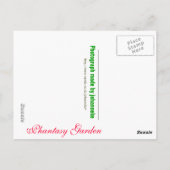 Phantasy-tuin Briefkaart (Achterkant)