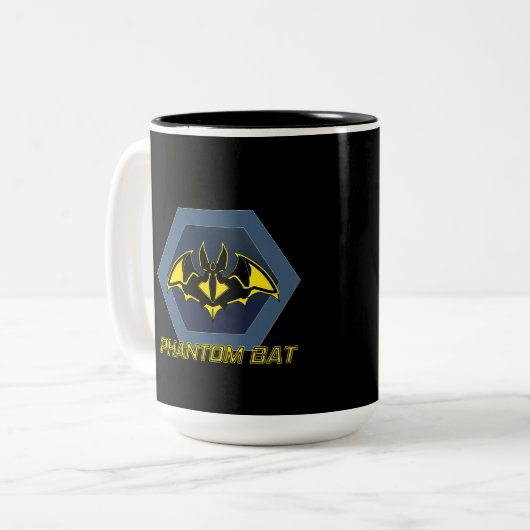 Phantom bat superheld logo mok (Voorkant links)