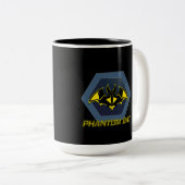 Phantom bat superheld logo mok (Voorkant rechts)