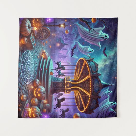 Phantom Carousel Halloween Wandkleed (Voorkant (horizontaal))