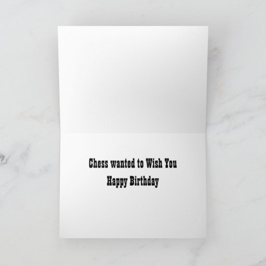Phantom Chess King en gemaskerde Queen Birthday Ka Kaart (Binnen)