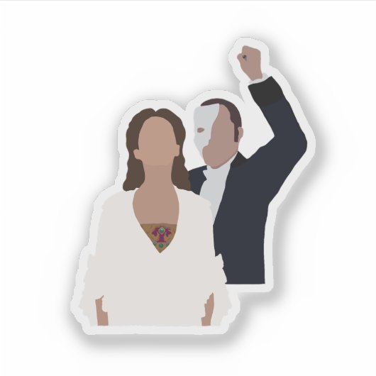 Phantom en Christine Sticker (Voorkant)