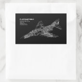 Phantom Fighter Jet (Supersonic Vliegtuig) Piloot Rechthoekige Sticker (Tas)