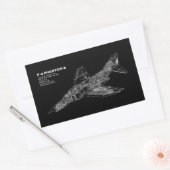 Phantom Fighter Jet (Supersonic Vliegtuig) Piloot Rechthoekige Sticker (Envelop)
