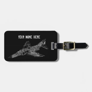 Phantom Fighter Jet (Supersonic Vliegtuig) Pilot Bagagelabel