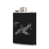 Phantom Fighter Jet (Supersonic Vliegtuig) Pilot Heupfles (Links)