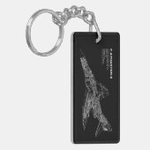 Phantom Fighter Jet (Supersonic Vliegtuig) Pilot Sleutelhanger (Voorkant Links)