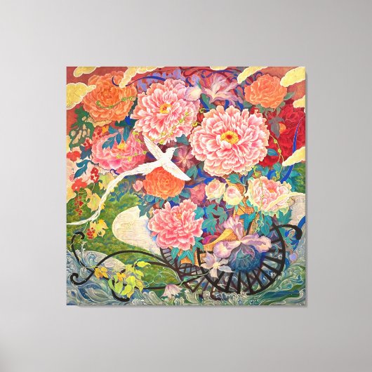 "Phantom Flower Carriage" (Maboroshi Hanaguruma)  Canvas Afdruk (Voorkant)