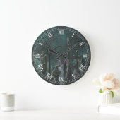 Phantom Graveyard Round Roman Numeras Clock Grote Klok (Huis)
