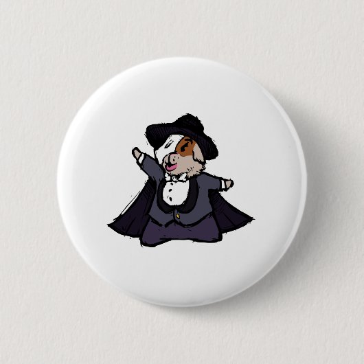 Phantom of the Opera Guinee Pig Ronde Button 5,7 Cm (Voorkant)