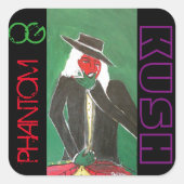 PHANTOM OG KUSH VIERKANTE STICKER (Voorkant)