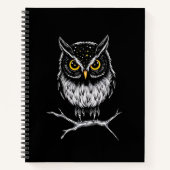 Phantom Owl Minimalist Line Art Notebook Notitieboek (Voorkant)
