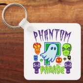 Phantom parade spookachtig spookschedelontwerp sleutelhanger (Voorkant)