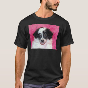 Phantom/Parti Poodle Puppy Face T-shirt