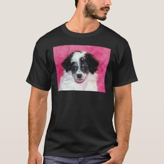 Phantom/Parti Poodle Puppy Face T-shirt (Voorkant)