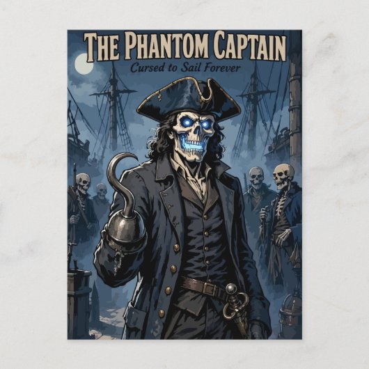 Phantom Pirate Captain Feestdagenkaart (Voorkant)