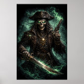 Phantom Pirate Skull – Dark Fantasy Reaper Poster (Voorkant)