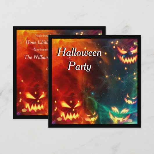 Phantom Pompoenen Halloween Feest Kaart (Voorkant / Achterkant)