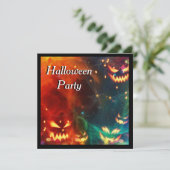 Phantom Pompoenen Halloween Feest Kaart (Staand voorkant)