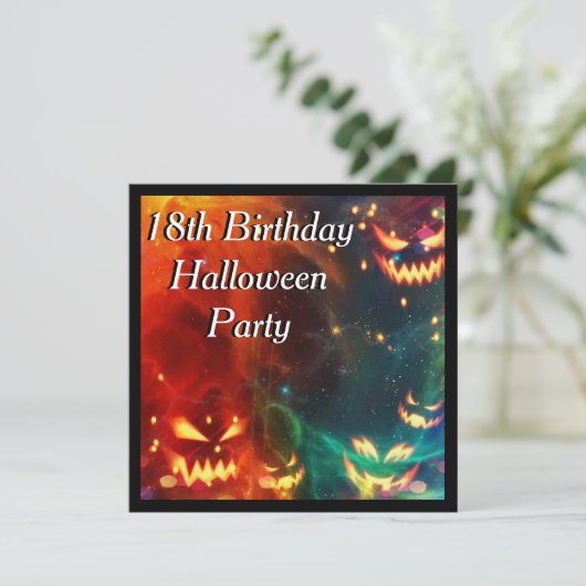 Phantom Pumpkins 18th Birthday Party Kaart (Staand voorkant)