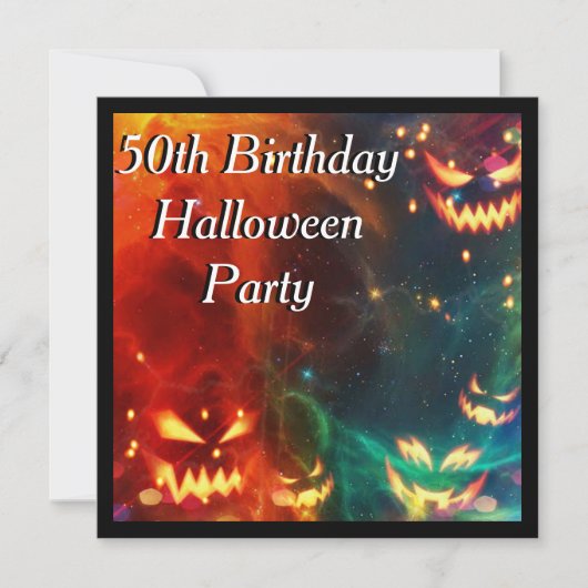 Phantom Pumpkins 50th Birthday Party Kaart (Voorkant)