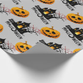 Phantom Pumpkins en Haunted House Halloween Gift Cadeaupapier (Hoek)