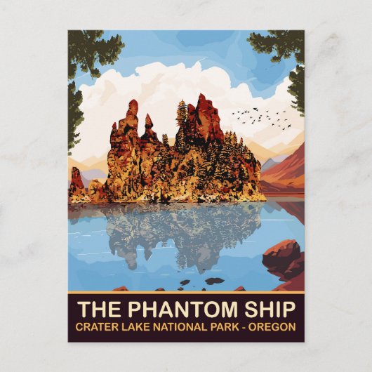 Phantom Schip, Crater Lake National Park, Oregon Briefkaart (Voorkant)