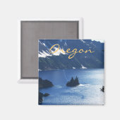 Phantom Ship Crater Lake Oregon Magnet (Voorkant / Achterkant)