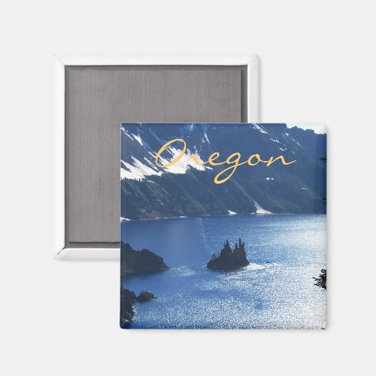 Phantom Ship Crater Lake Oregon Magnet (Voorkant / Achterkant)