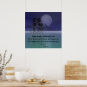 Phantom Ship onder volle maannacht. Poster (Keuken)