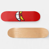 Phantom Smile™ Bold Rood Skateboard Deck (Horizontaal)