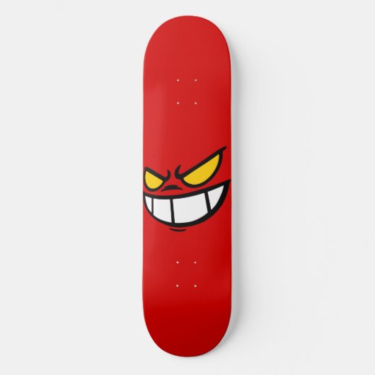 Phantom Smile™ Bold Rood Skateboard Deck (Voorkant)