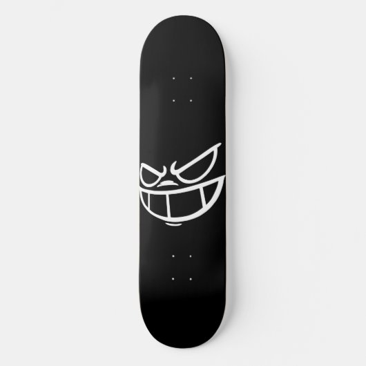 Phantom Smile™ Skateboard Deck Zwart & Wit (Voorkant)