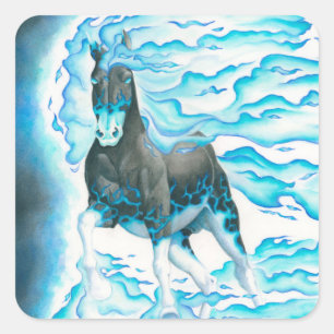 Phantom Steed Vierkante Sticker