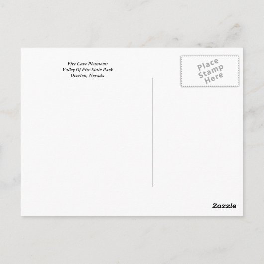 Phantomie voor de vuurgrot briefkaart (Achterkant)