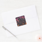 Phantoms & Fades Black Halloween Vierkante Sticker (Envelop)