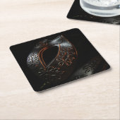 Phantom's stervende roos kartonnen onderzetters (Schuin)