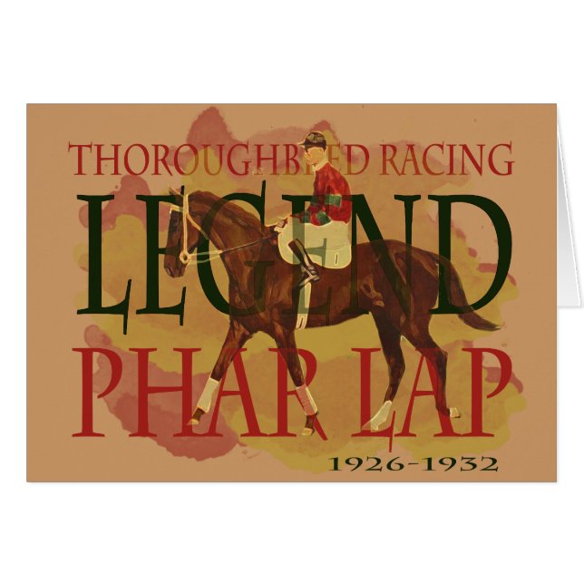 Phar Lap - Thoroughbred Horse Racing Legend (Voorkant Horizontaal)