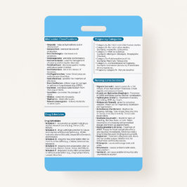 Pharamcolgy Quick Reference Badge