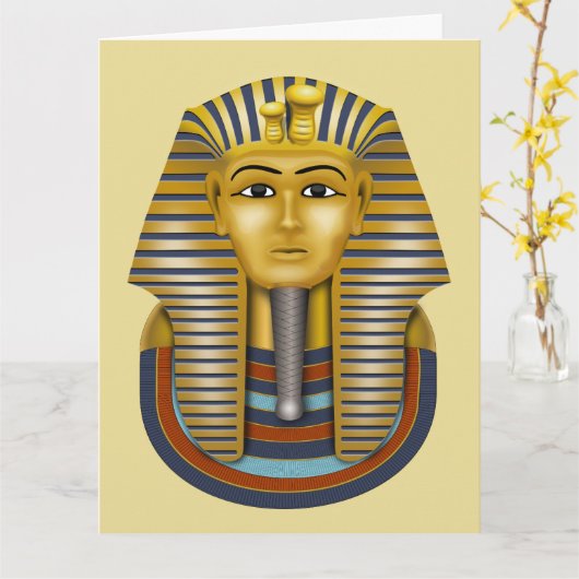 Pharaoh Bust Kaart (Gele Bloem)