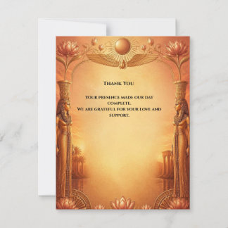 Pharaoh Dankkaart | Egyptisch Goud & Blauw RSVP Kaartje