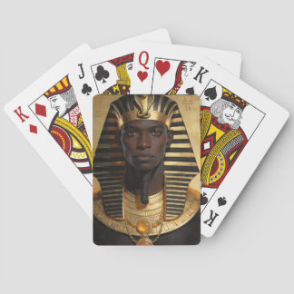 Pharaoh Energy — Ancient African King Modern Art Pokerkaarten