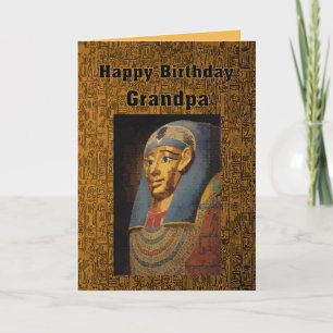Pharaoh Grandpa Happy Birthday Humor Kaart