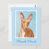Pharaoh Hond Painting - Cute Original Dog Art Briefkaart (Voorkant / Achterkant)