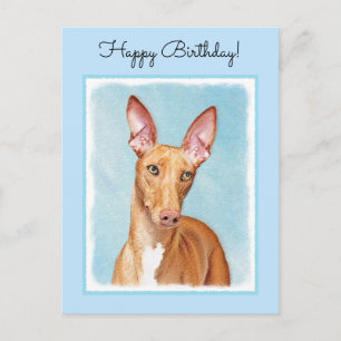 Pharaoh Hond Painting - Cute Original Dog Art Briefkaart