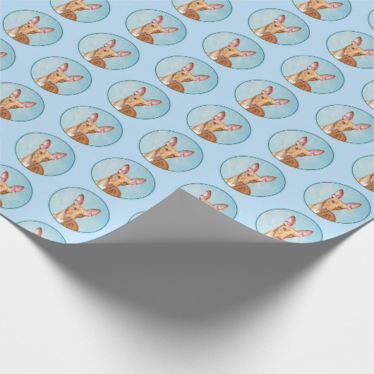 Pharaoh Hond Painting - Cute Original Dog Art Cadeaupapier (Hoek)