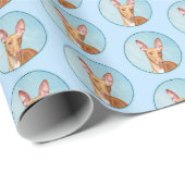 Pharaoh Hond Painting - Cute Original Dog Art Cadeaupapier (Rol Hoek)