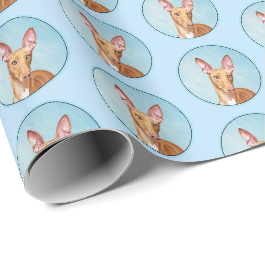 Pharaoh Hond Painting - Cute Original Dog Art Cadeaupapier (Rol Hoek)