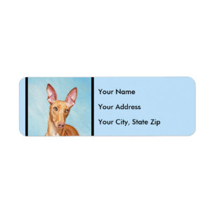 Pharaoh Hond Painting - Cute Original Dog Art Etiket